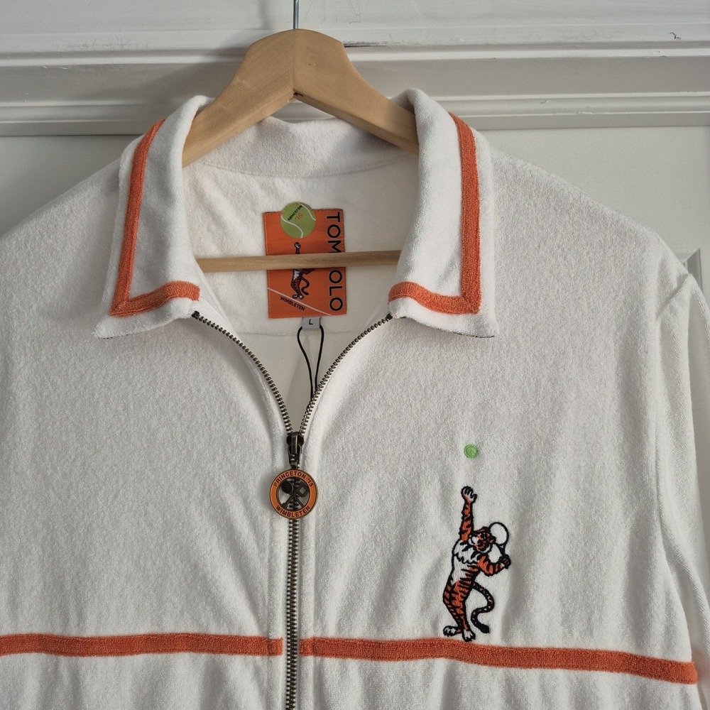 Tombolo Tennis Cabana Shirt Shorts Set Large Terry Cloth Princeton Wimbleten - Picture 4 of 16
